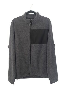 PGA Tour Men’s Royal Fleece “Caviar Heather” Full Zip Golf Jacket
